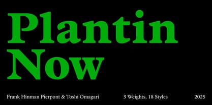 Plantin Now Variable Font Poster 1